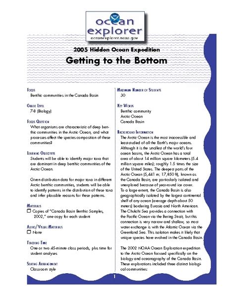 Getting To The Bottom Lesson Plan For 9th 12th Grade Lesson Planet