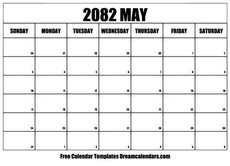 May 2082 Calendar Free Blank Printable With Holidays
