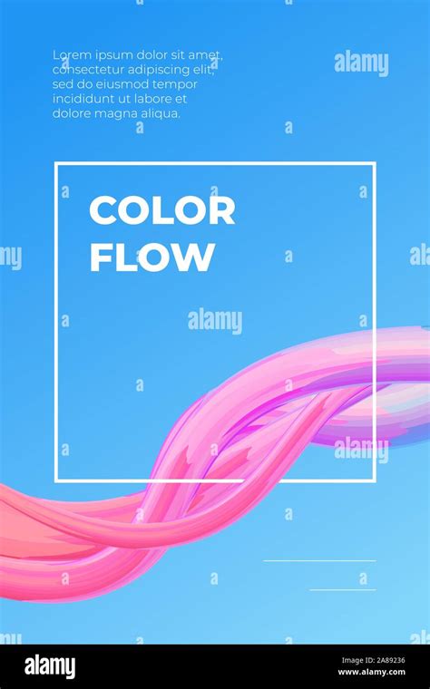 Modern Colorful Dynamic Fluid Flow Poster Template Wave Liquid Shape