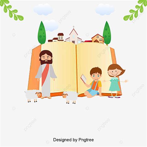 Vector De Jesús Con Los Niños La Gente De Ilustración Ilustración