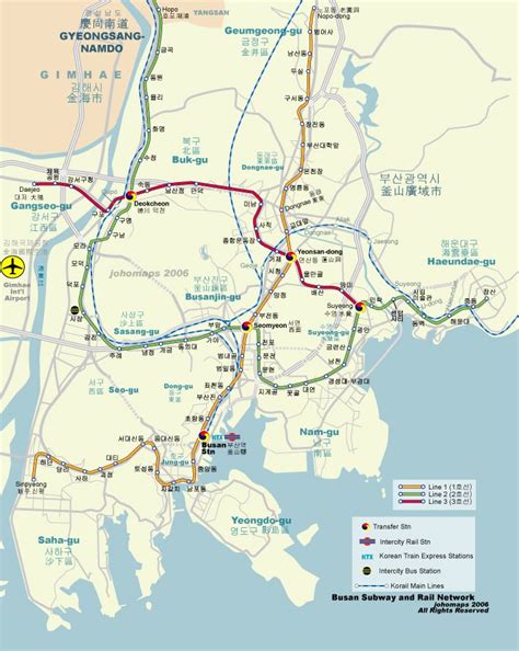Subway Map Of Busan Busan Map Vintage Travel Posters