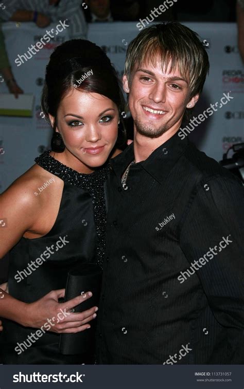 Kaci Brown And Aaron Carter Arriving At The 33rd Annual Peoples Choice Awards Shrine