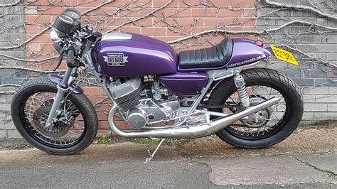 1975 Suzuki T500 Finished In Purple Complete Cafe Racer Custom Cafe