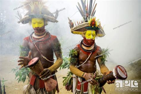 Papua New Guinea Hela Province Huli Tribe Tari Area Kobe Tumbiali