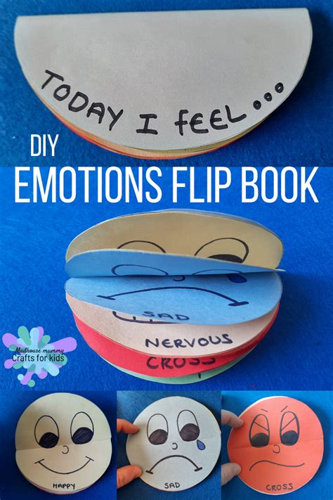 Diy Emotions Flip Book Craft For Kids Emotions Preschool Feelings