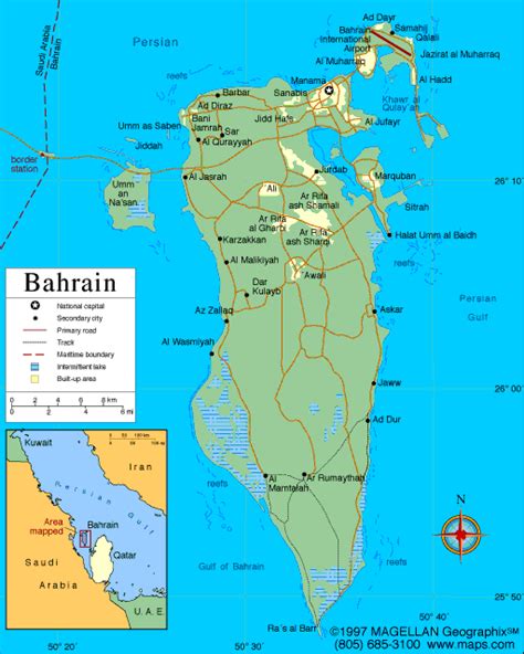 Mapa de bahrein mapa región. Mapa de Asia Imagen