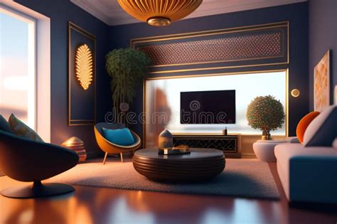 Modern Living Room Interior Design 3d Rendering Concept Of Living Room