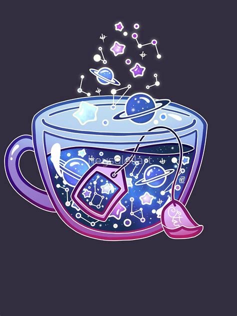 Galaxy Tea Essential T Shirt By Heysoleilart Cute Kawaii Drawings