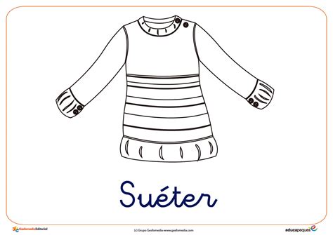 Ropa de invierno. Dibujos para colorear