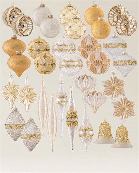 Silver And Gold Christmas Ornament Set Balsam Hill