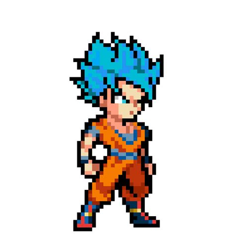 Pixilart Pixel Ssjb Goku By Lil