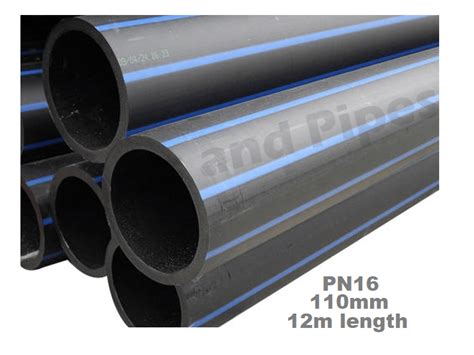 Hdpe Poly Pipe 110mm Sdr11 Pn16 Blue Line 12 Meter Length Pumps And Pipes