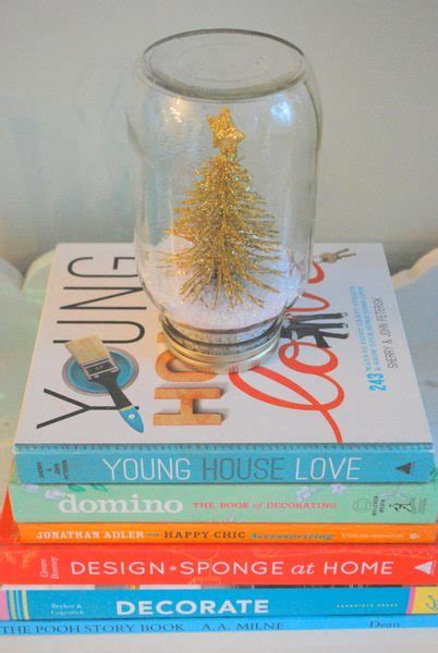 The Diy Files Mason Jar Faux Snow Globes The Sweetest Digs