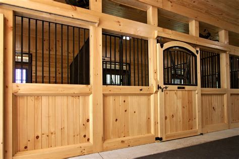 These stalls are for miniature horses, but could be made larger. Stalls | Barn stalls, Dream horse barns, Horse barn plans