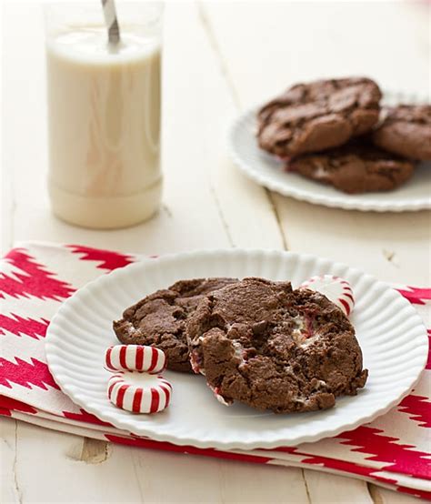Chewy Chocolate Candy Cane Cookies Recipe
