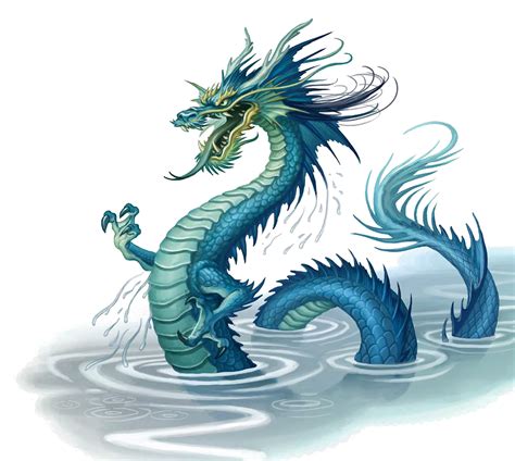 Sea Dragon Blue Dragon Dragon Art Chinese Water Dragon Chinese