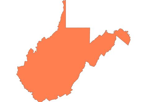 West Virginia State Outline Svg And Png Download