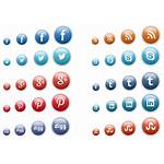 Social Icons Button Icon 3d Vector Glossy