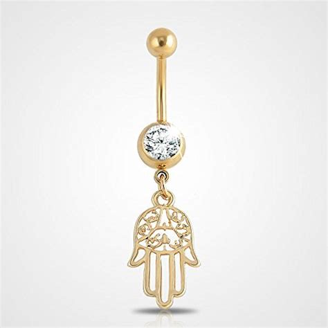 Rhinestone Dangle Body Piercing Jewelry Ball Barbell Bar Belly Button Navel Ring N2 Free Image