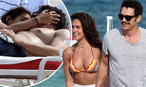 Shirtless James Franco Kisses Bikini Clad Girlfriend Isabel Pakzad