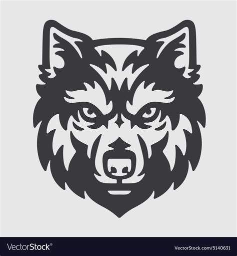 Wolf Head Logo Mascot Emblem Royalty Free Vector Image
