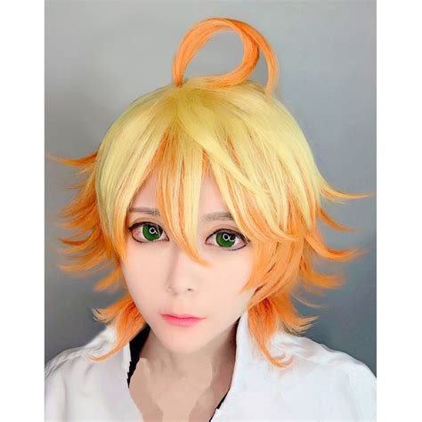 Anime The Promised Neverland Emma Short Styled Mixed Hair Cosplay