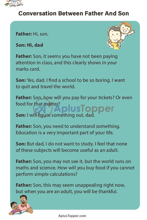 Conversation Between Father And Son Sample And Guidelines On