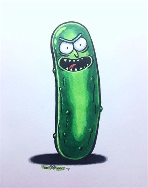 Pickle Rick Artwork But Is Back From Regular Rick Rick And Morty