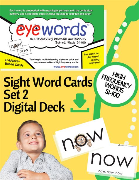 Free Eyewords Multisensory Top Ten Sight Word Cards Digital Download