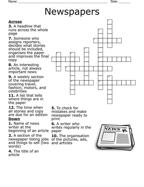 Newspaper Crossword Puzzle Maker