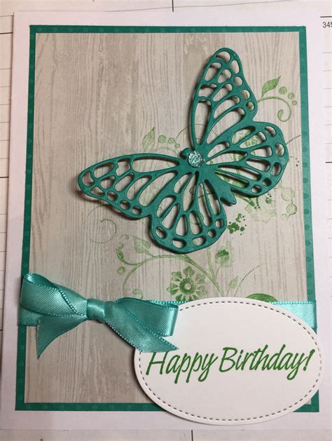 Handmade Birthday Card Using Stampin Up Butterflies Thinlits By Vicki