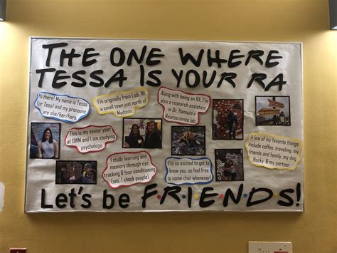 Friends Themed About Me Ra Bulletin Board Ra Bulletin Boards Friends Bulletin Board Ra Bulletins