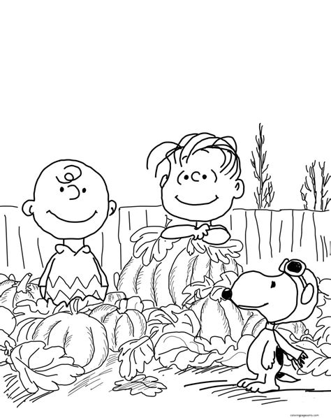 Charlie Brown Halloween Coloring