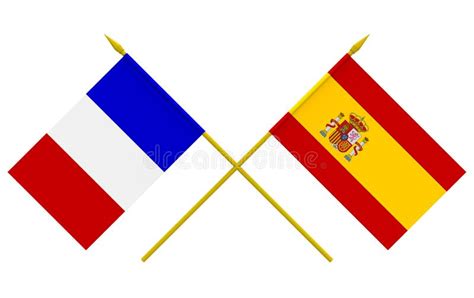 Flags France And Spain Stock Illustration Illustration Of Meeting