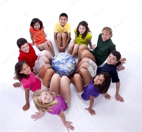 Children Of Different Ethnicities With Feet Together Stock Photo By