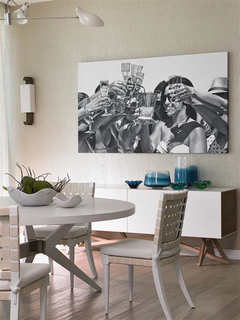 Neutral Contemporary Dining Room With Photograph Hgtv