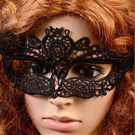 Sexy Black Lace Openwork Eye Bar Nightclub Fashion Queen Mask Sexy Lingerie Flirt Supplies Dance