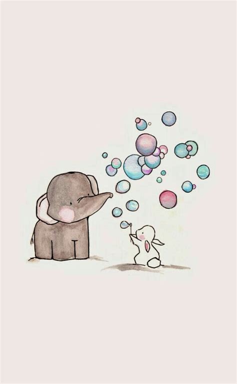 Cute Elephant And Bunny Image 3463341 By Kristyd On