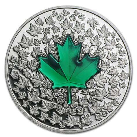 Buy 2014 Canada 1 Oz Silver 20 Maple Leaf Impression Green Enamel