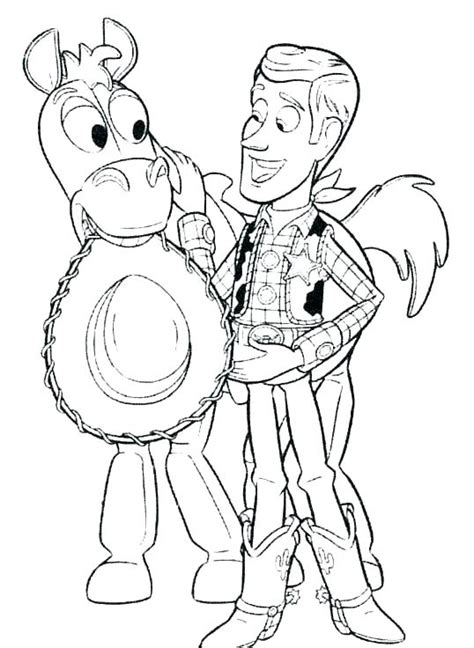 Toy Story Coloring Pages Woody At Free Printable