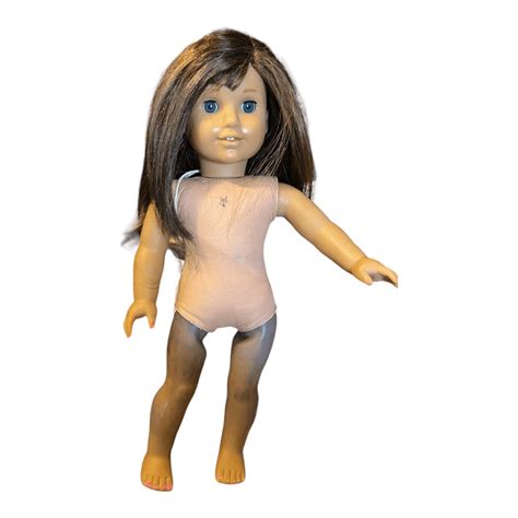 American Girl Doll 2014 With Blue Eyes Freckles Brown Hair Flawed Cut Hair Ebay