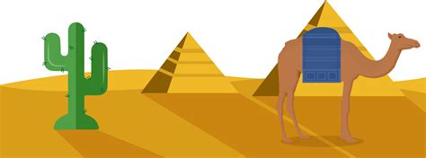 Egyptian Pyramids Drawing Cartoon Egypt Background Clipart Large