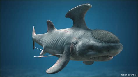 Prehistoric Shark Like Fish Stethacanthus Rnaturewasmetal