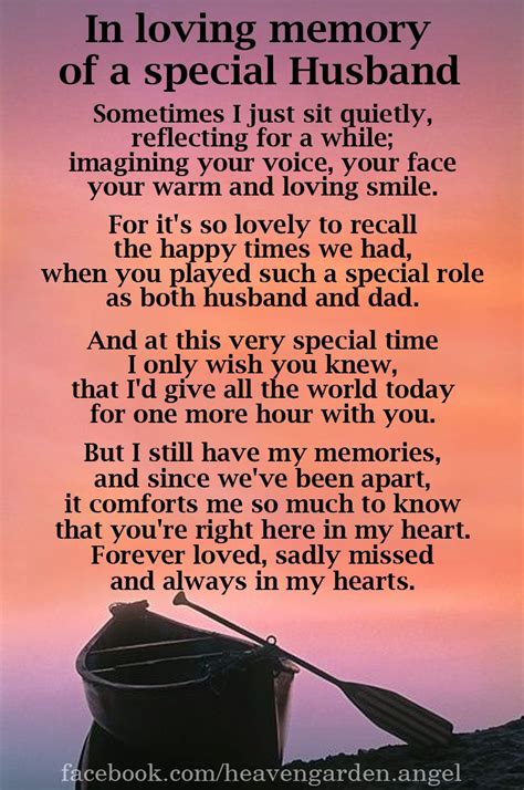 Memorial Poems In Loving Memory Of A Very Special Husband Heavens