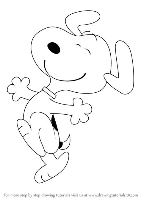 Learn How To Draw Snoopy From The Peanuts Movie The Peanuts Movie Step By Step Drawing