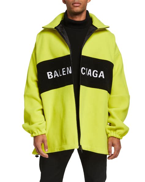 Balenciaga Mens Oversized Wool Zip Front Jacket Jackets Balenciaga