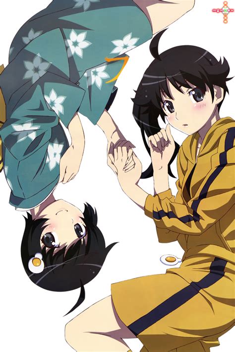 monogatari series araragi karen and araragi tsukihi render 1 anime png image without background