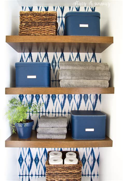 Double, triple, or quadruple your bathroom storage space with stylish diy bathroom shelves. DIY Floating Bathroom Shelves - Stacy Risenmay