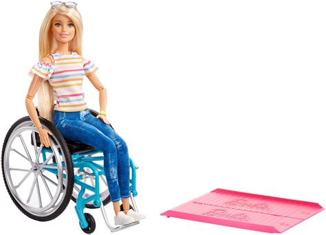 barbie fashionistas doll blonde hair with wheelchair and ramp