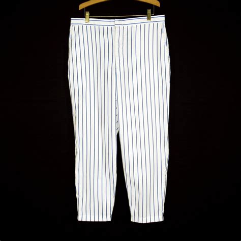 1980s Vintage Pinstripe Pant Suit White Cobalt Blue Etsy